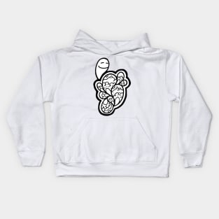 Flower With Worm Doodle Art Kids Hoodie